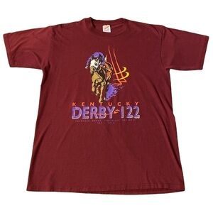 Vintage Jerzees 1996 Kentucky Derby 122 Tee Shirt.                 Size Large.